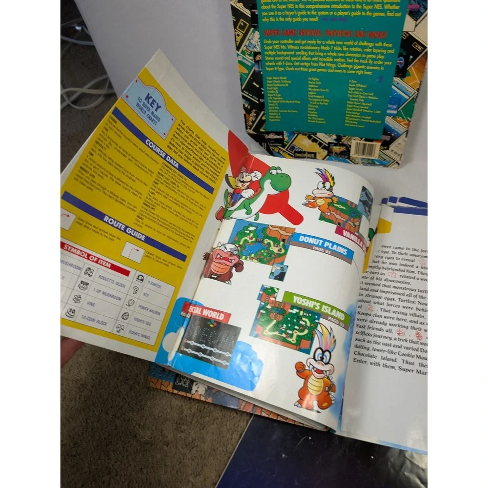 Vintage Nintendo Players Guide Super NES Mario Mania & NES Manual 80s